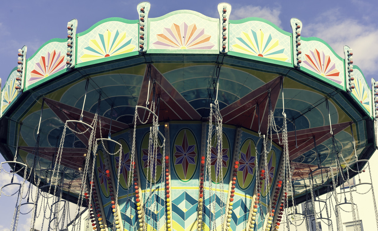 colorful old  carousel