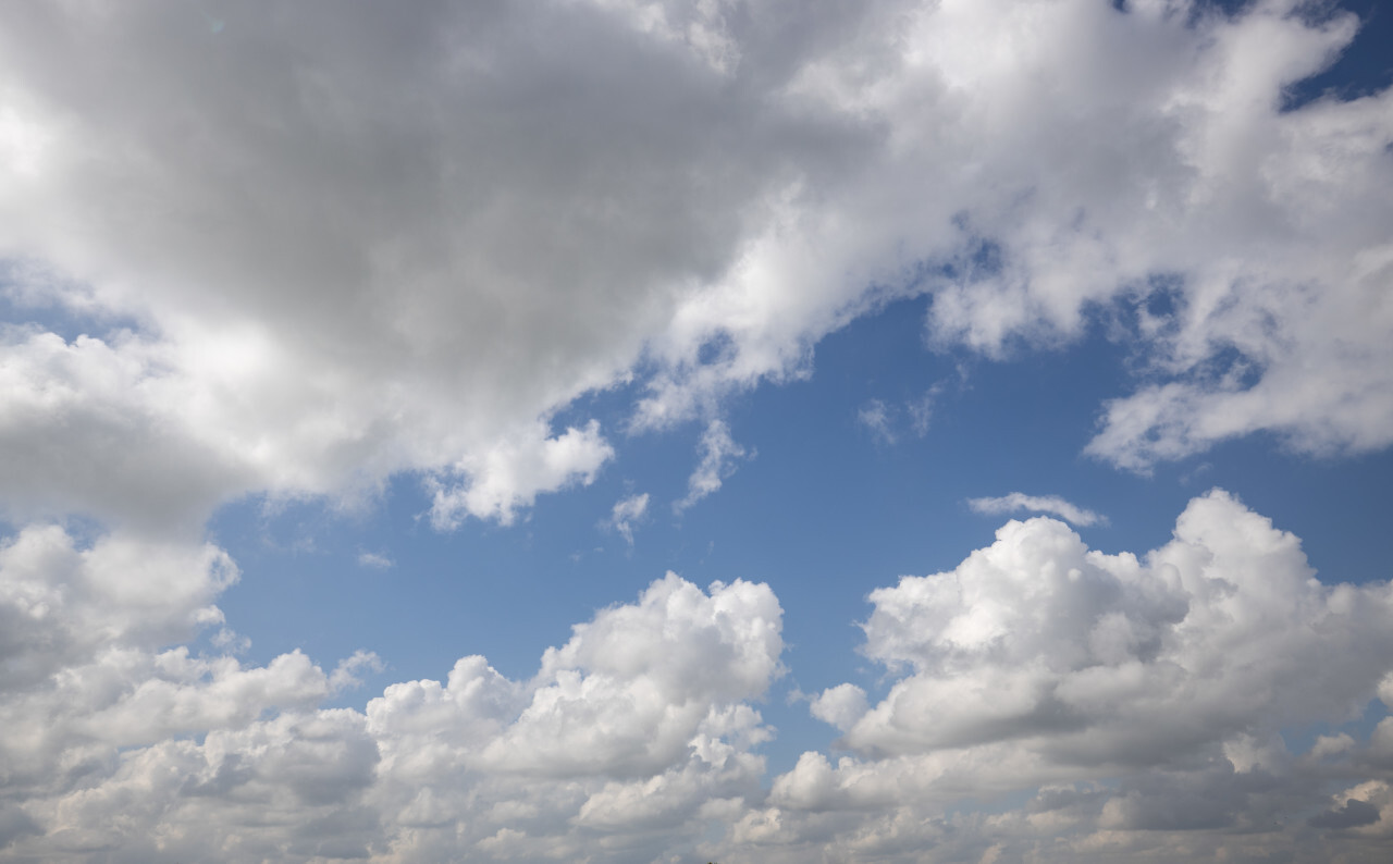 beautiful clouds on blue sky