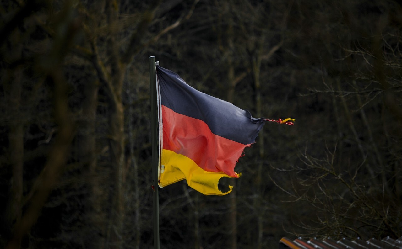 torn  germany flag