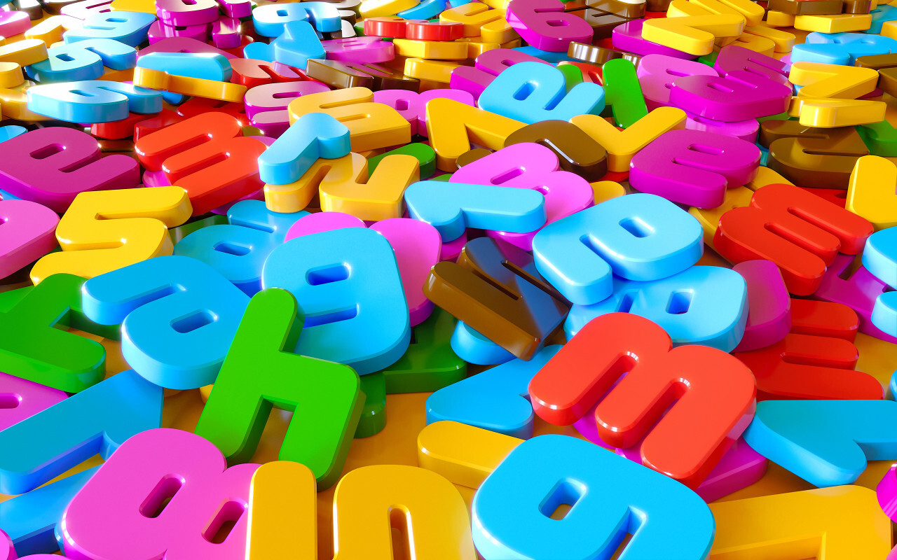 colorful numbers salad background