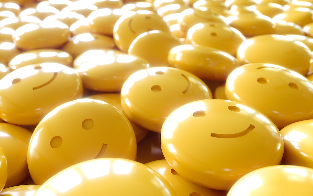 yellow happiness emoticons