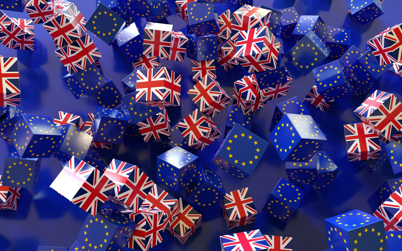 Europe and United Kingdom political and economic relationship, 3d rendering background, Brexit concepts