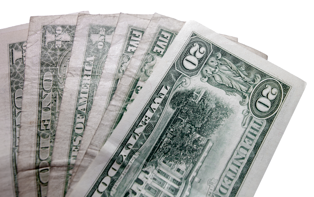 dollar banknotes transparent PNG