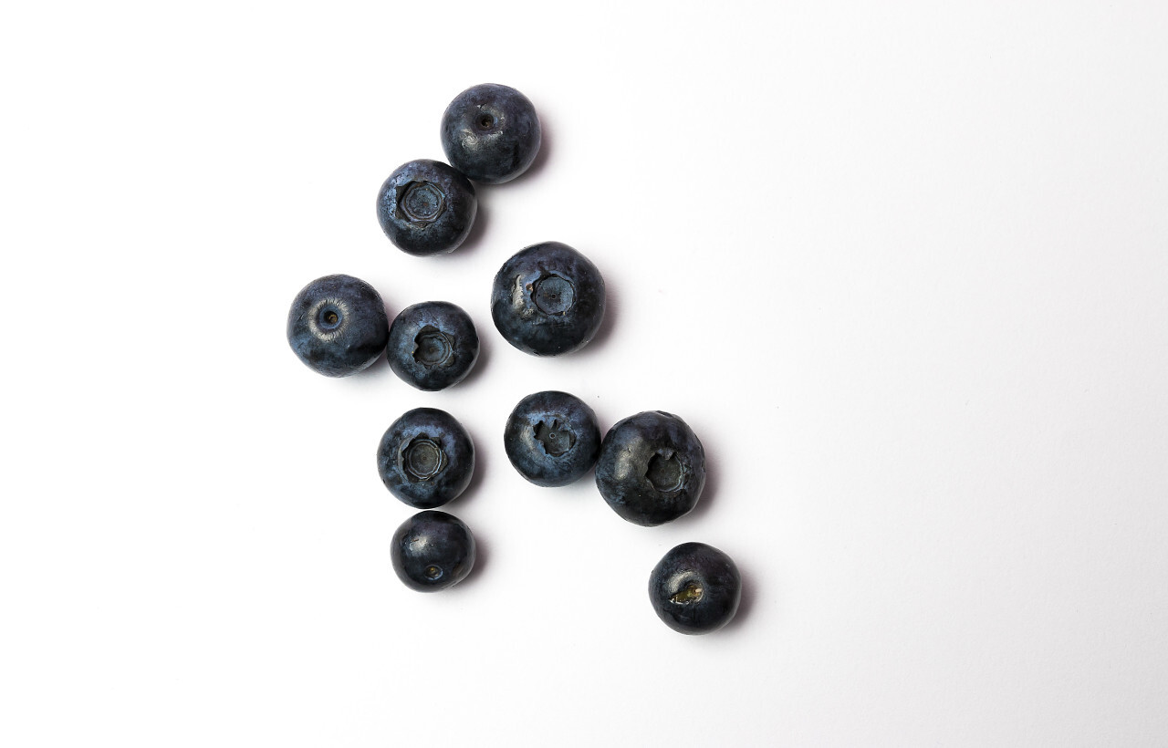 Blueberries isolated on white background