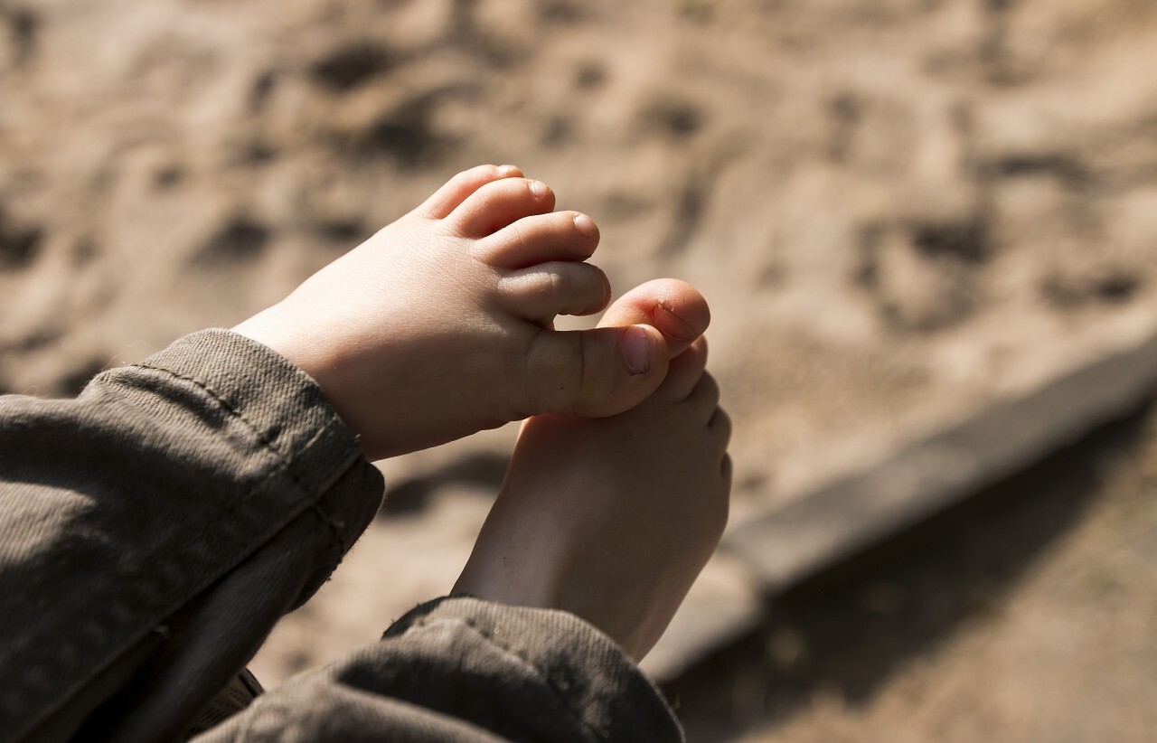 small cute childrens feet