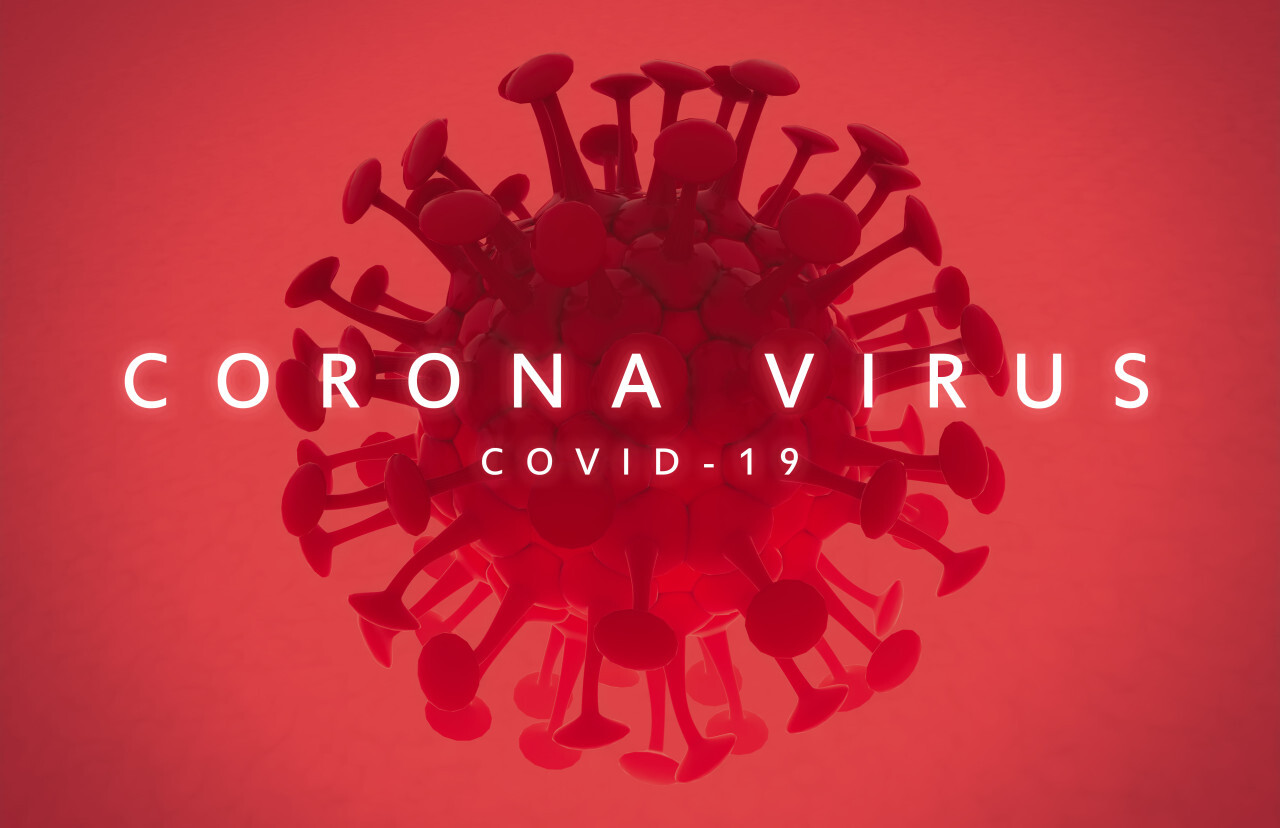 corona virus with text covid-19