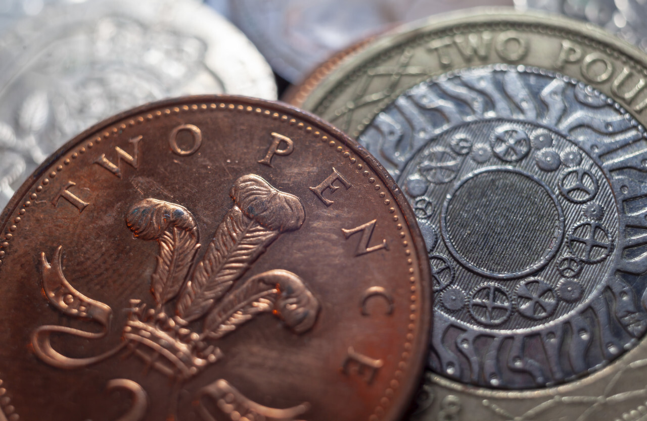 UK pound money coin background