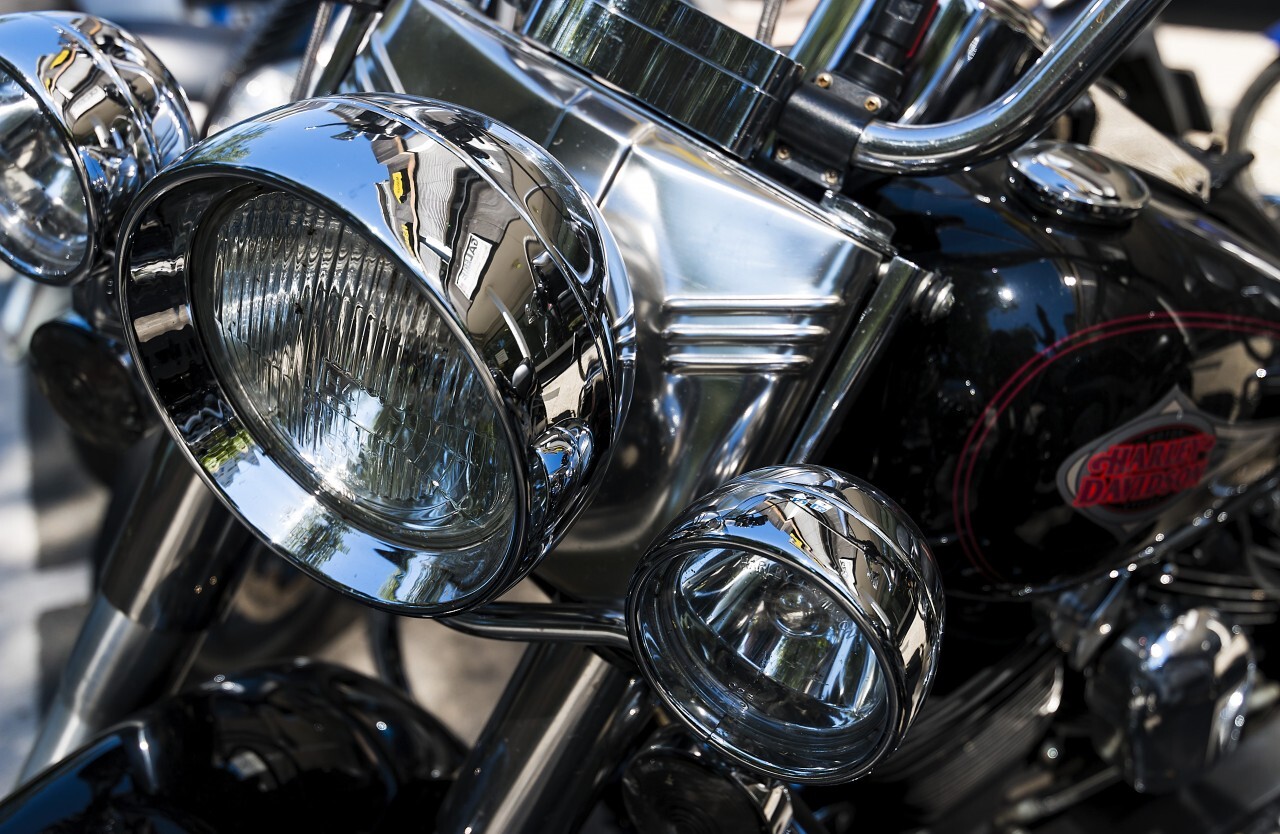 Close up of a high power motorcycle