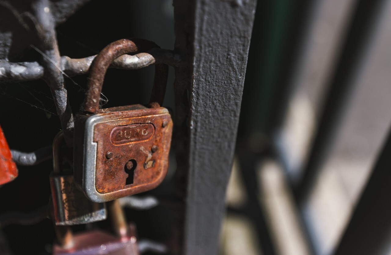 rusty old lock love