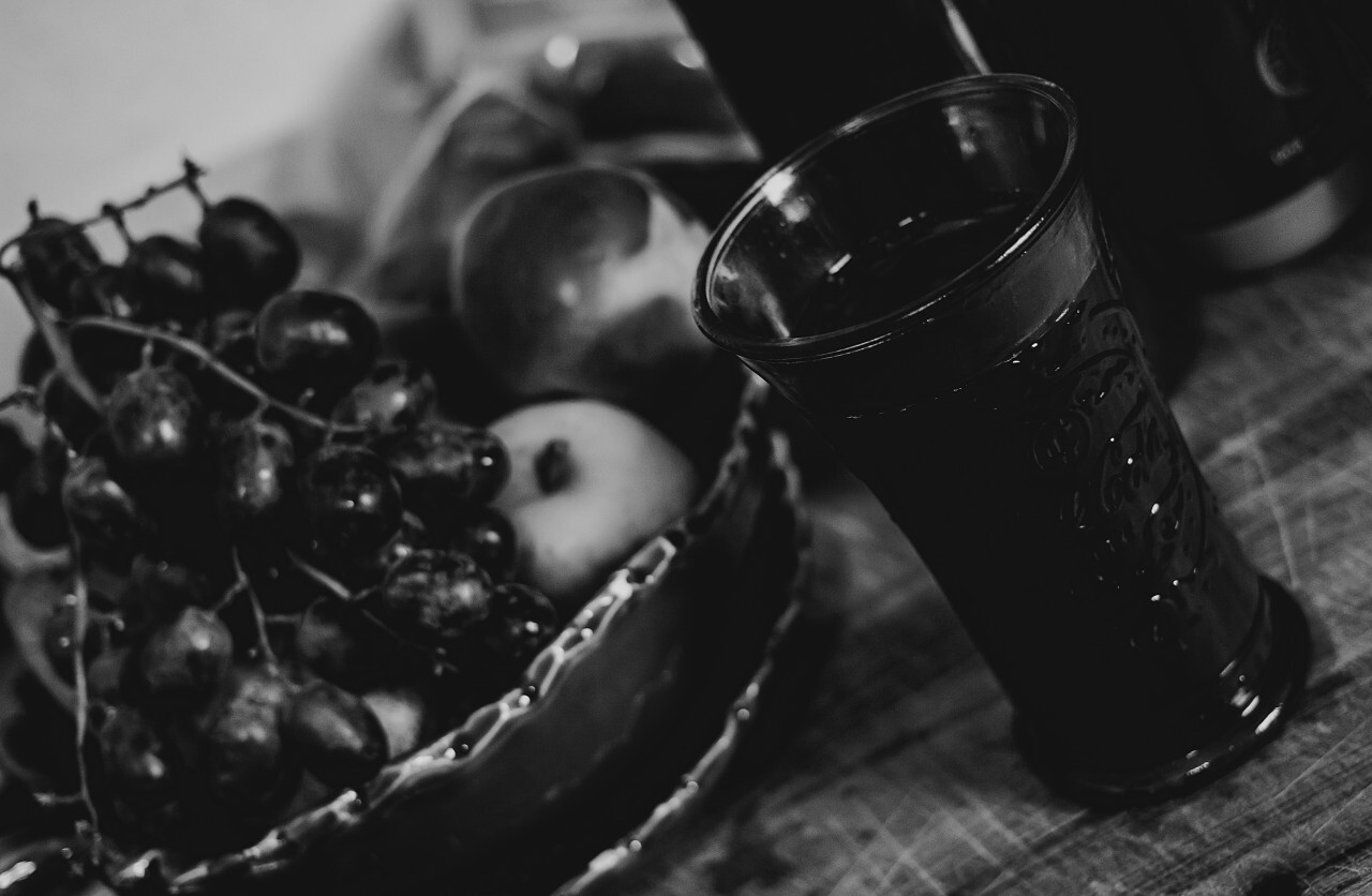 cola glass in kitchen