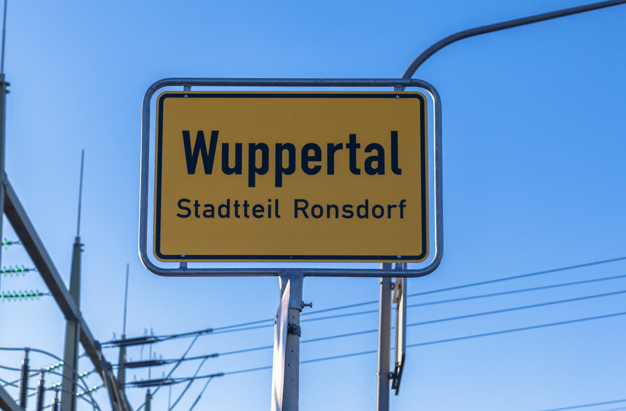 Wuppertal City Sign Ronsdorf, NRW Germany