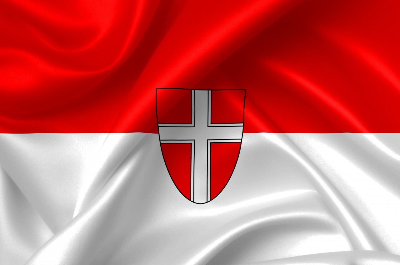 flag of vienna country symbol illustration