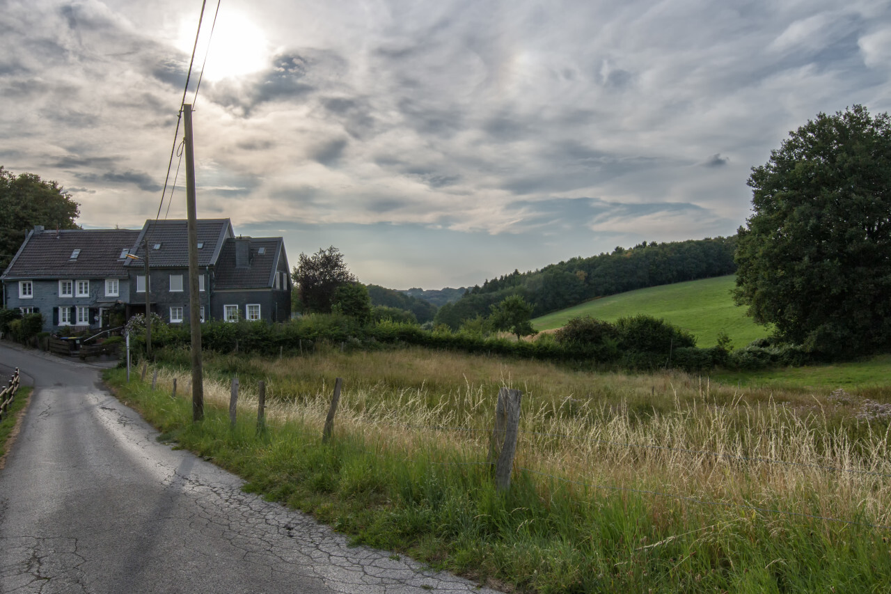 idyllic farm on the end of a road