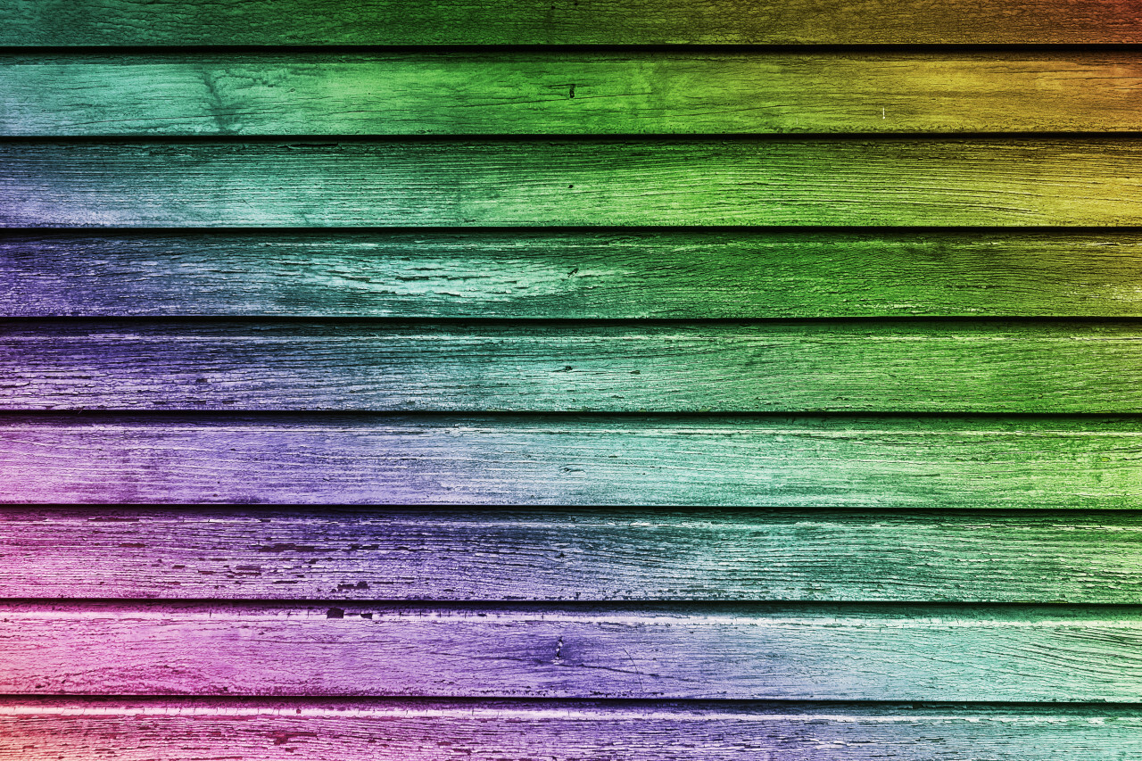 decorative rainbow wooden plank texture background