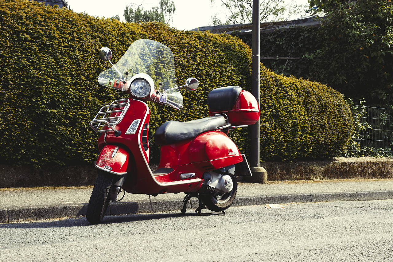 red vespa