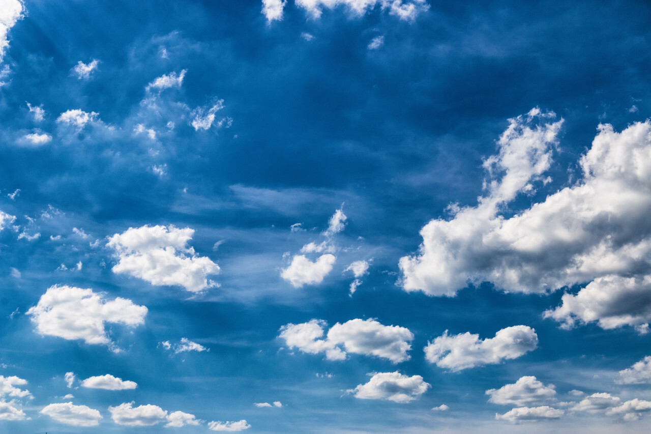 beautiful blue sky with clouds