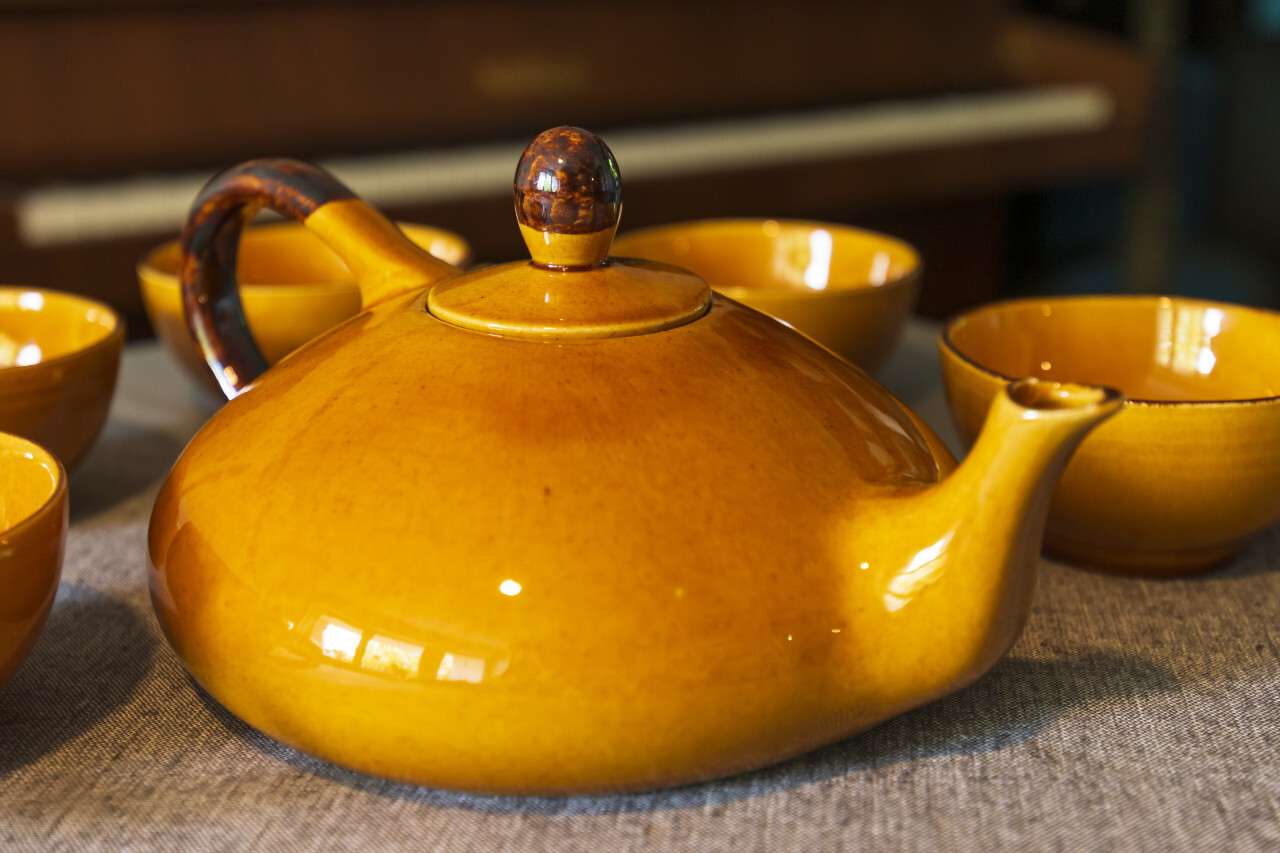 yellow teapot