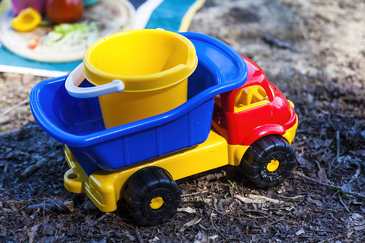 colorful toy dump truck