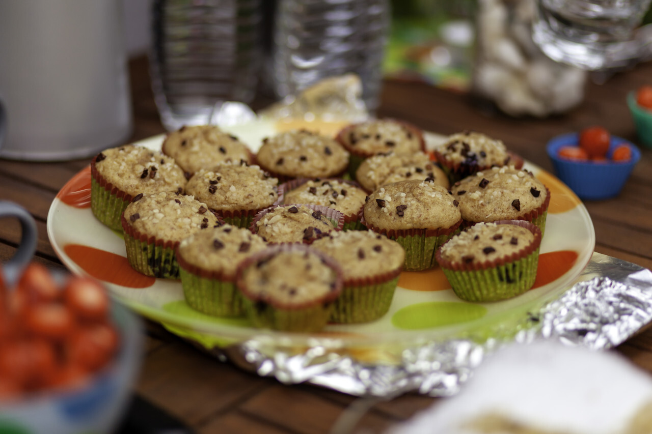 Muffins on a birthday party for kids