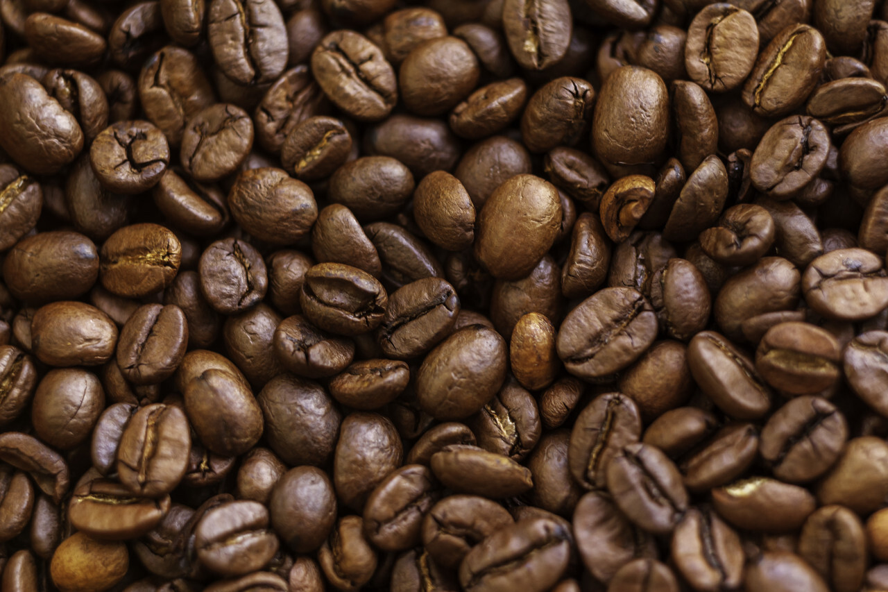 Coffee beans background