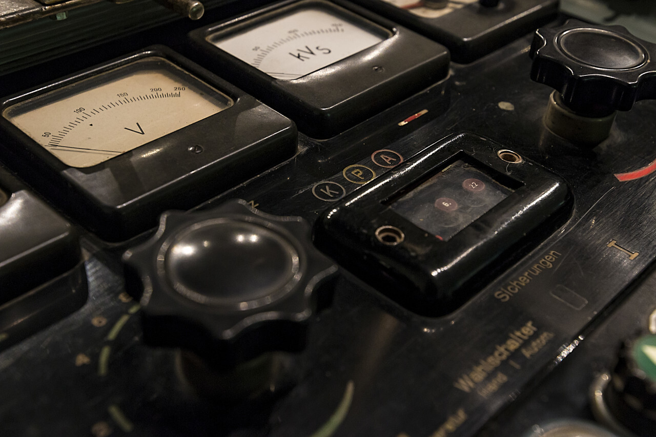 old black control panel