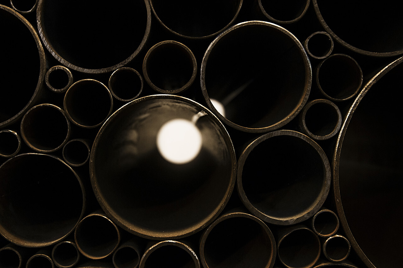 industrial abstract metallic pipe background