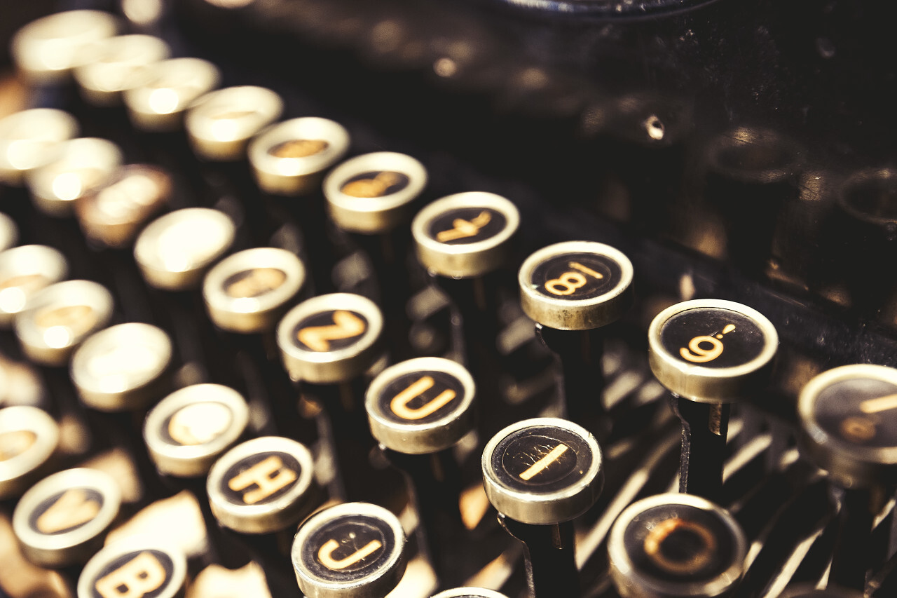 old vintage typewriter keys - keyboard