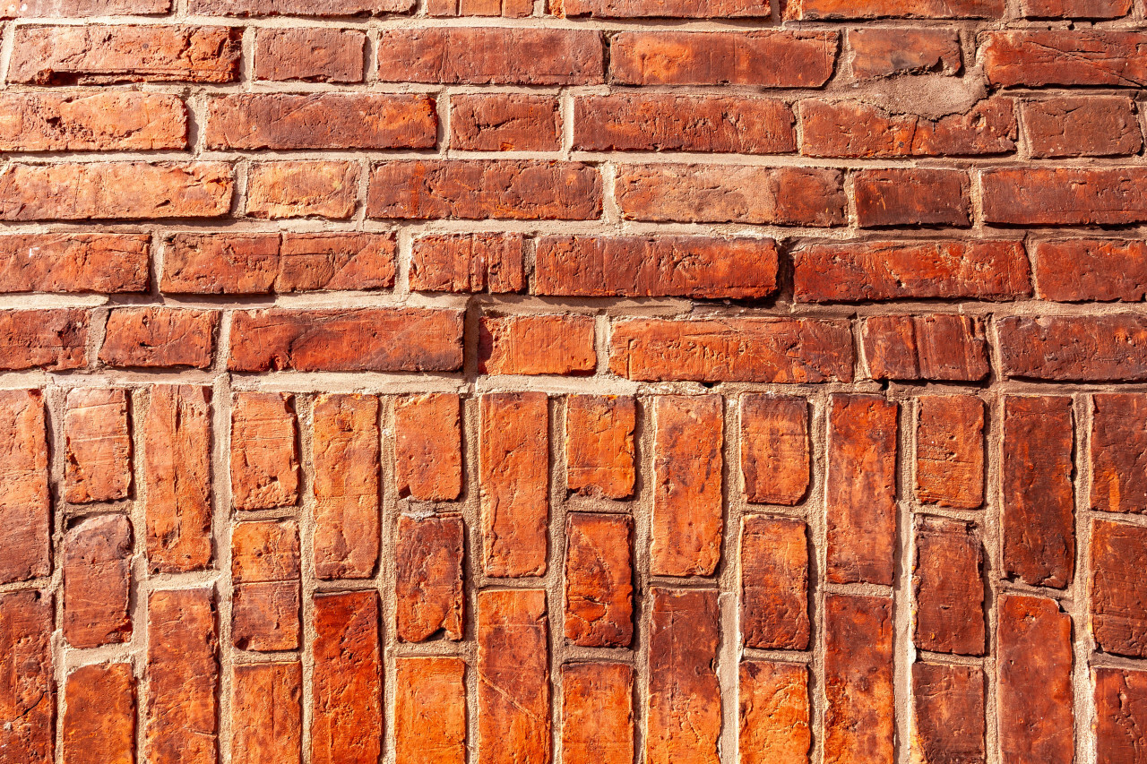 old red brick wall background texture