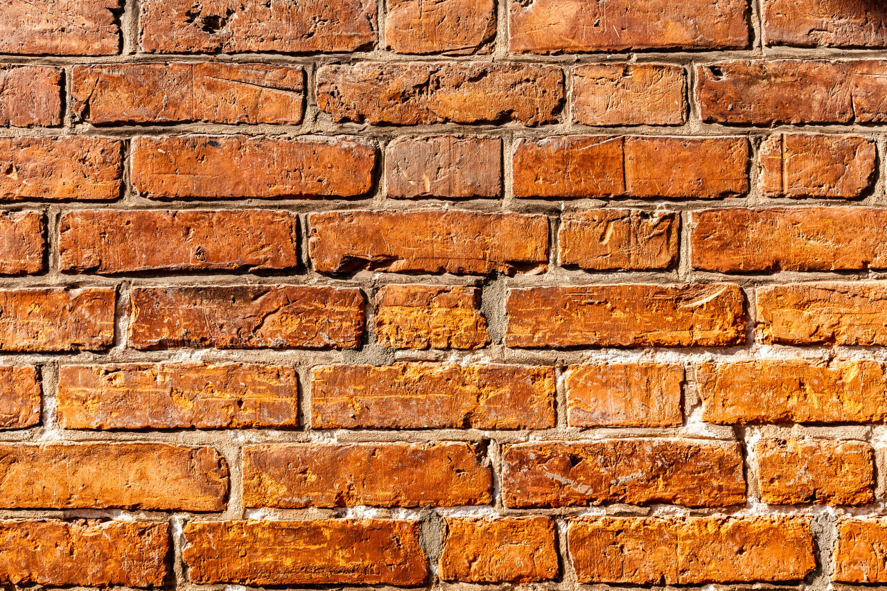 detailed red brick wall texture background