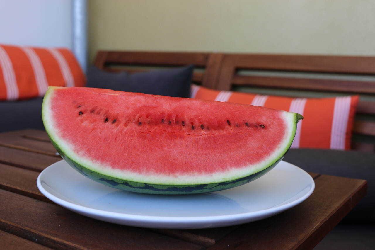 Waterlemon on a white plate