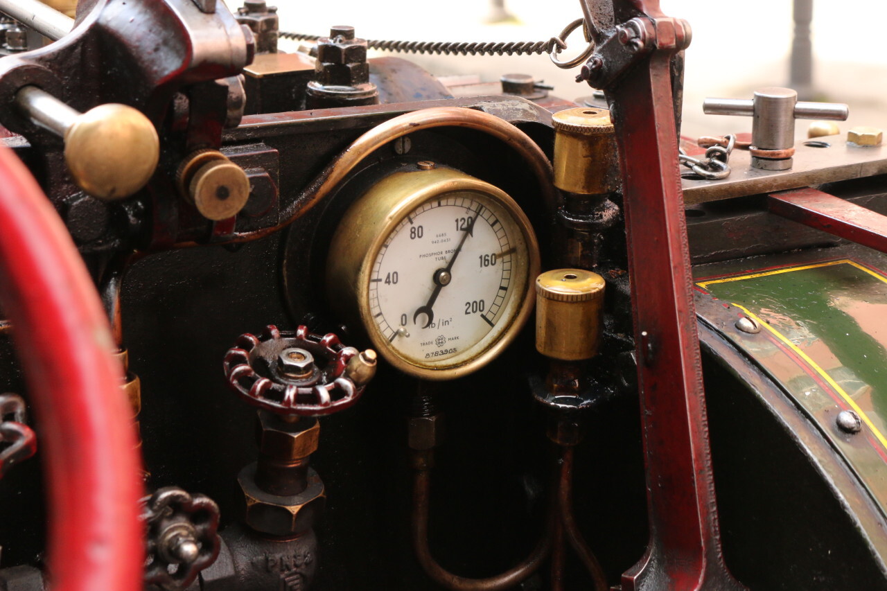 Vintage Steam Engine Pressure display