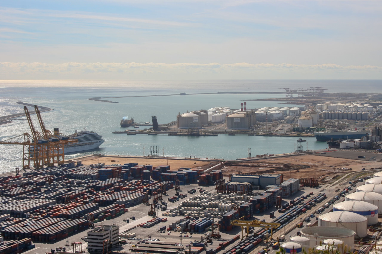 Port in Barcelona