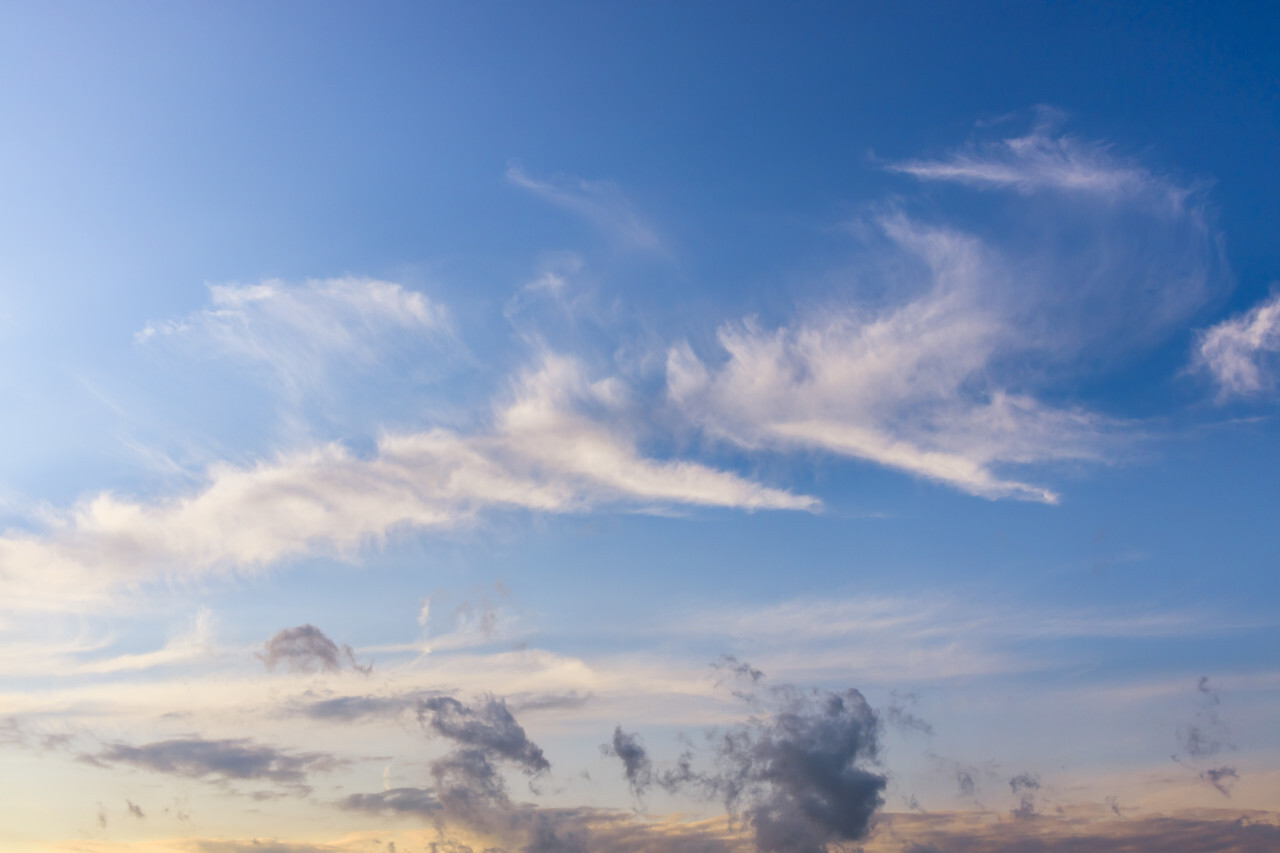 Sky replacement Sunny blue sky view