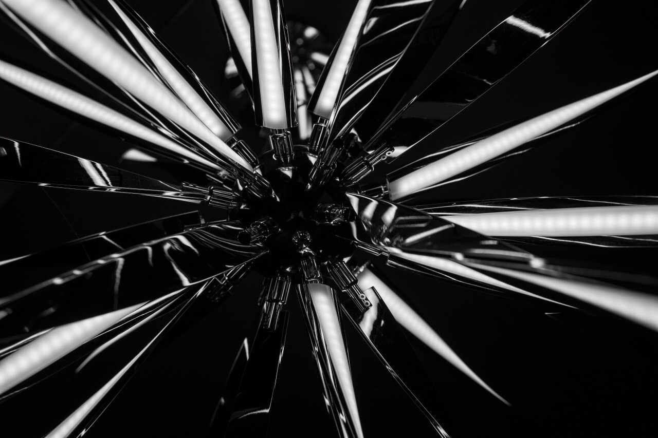 Lights in the Dark - Abstract Black and white Background