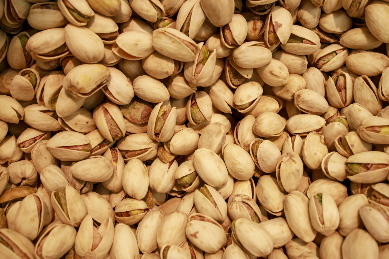 Shelled pistachio Background