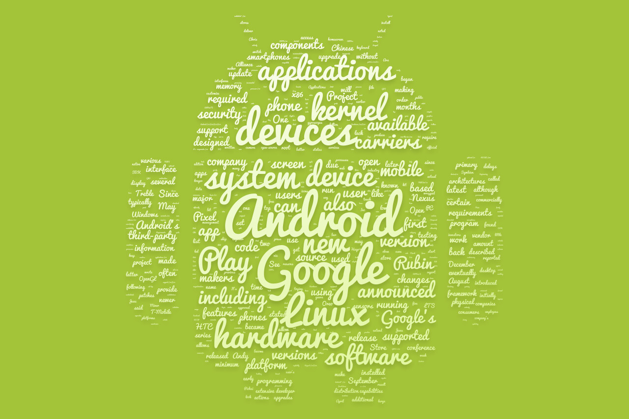 android google tag cloud green