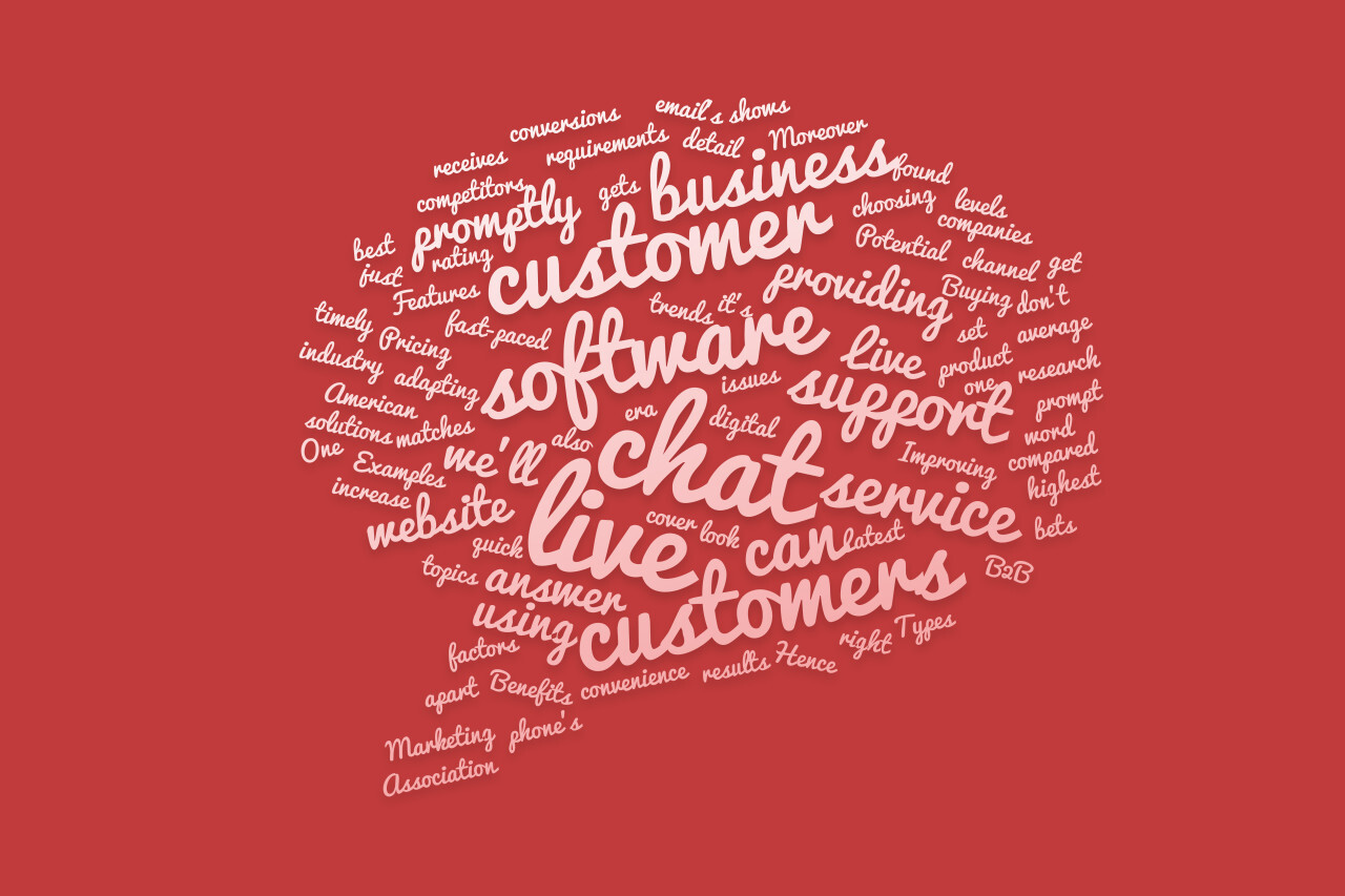 live chat bubble tag cloud red