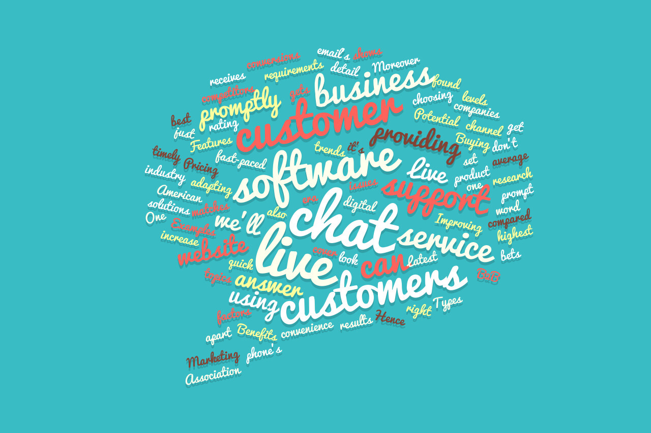 live chat bubble tag cloud