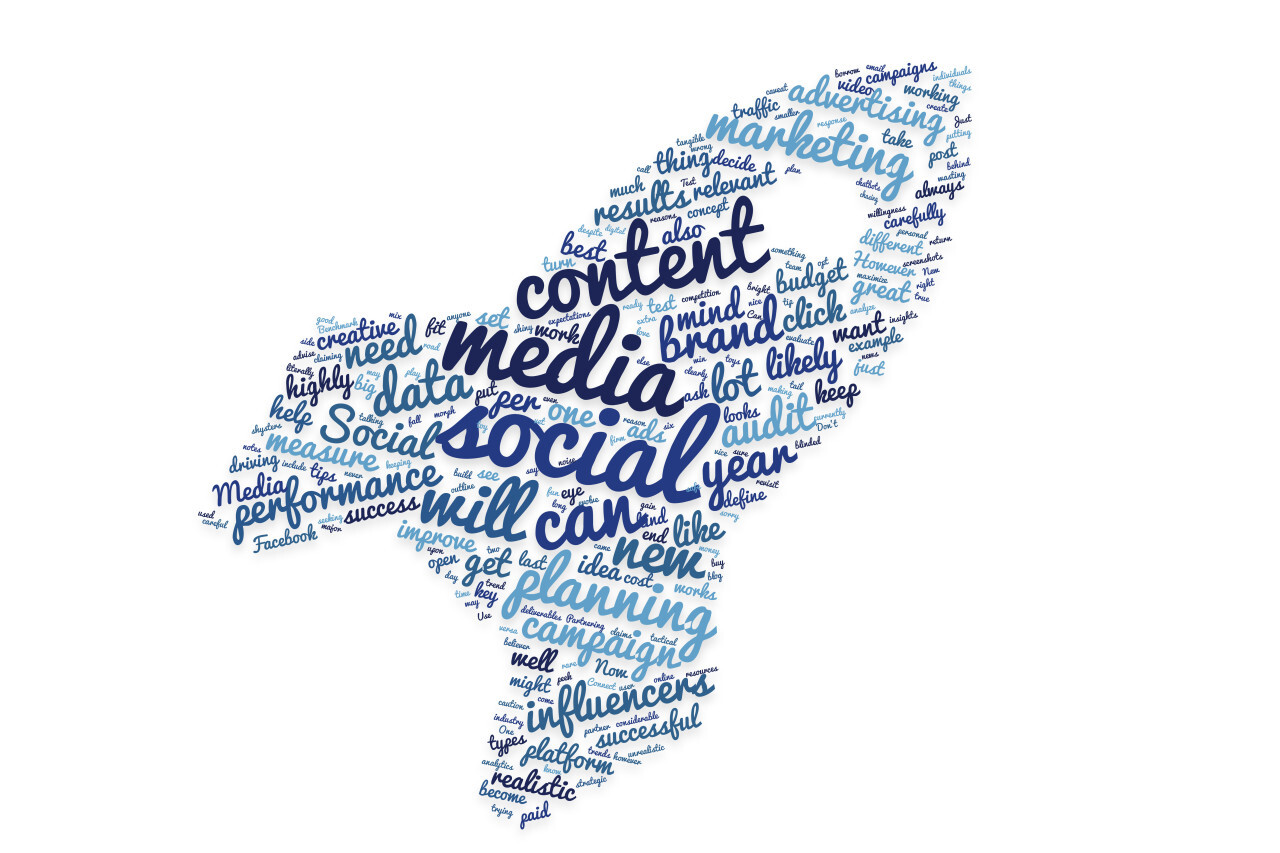 social media tag cloud rocket