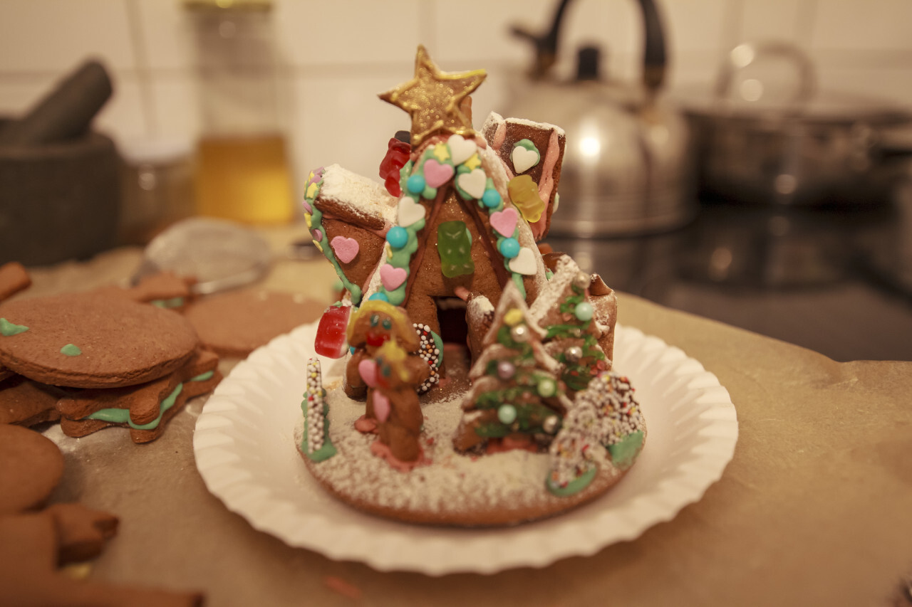 Gingerbread house in a kitchen (Witchhouse)
