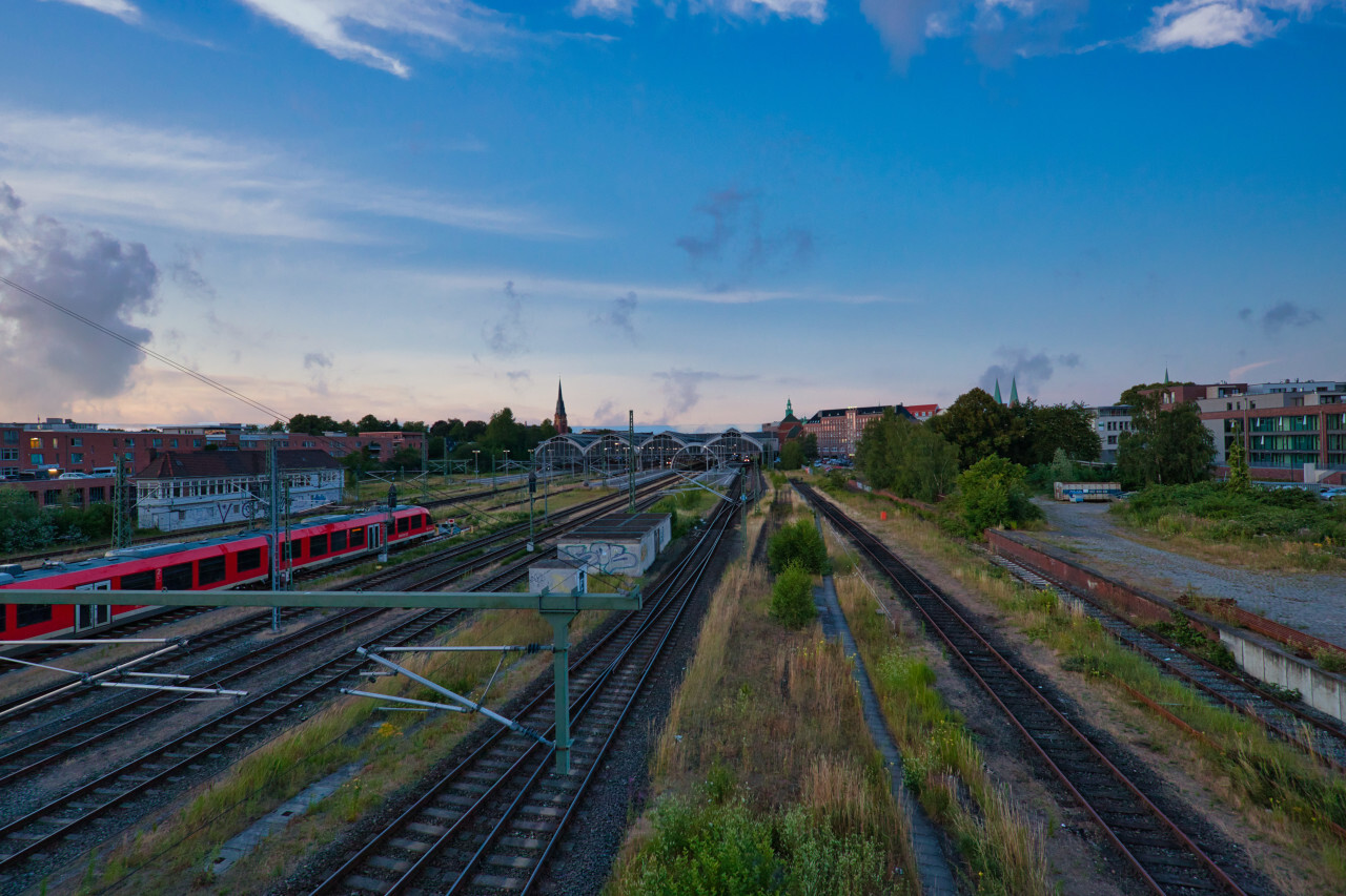 Lübeck view on the Mainstation