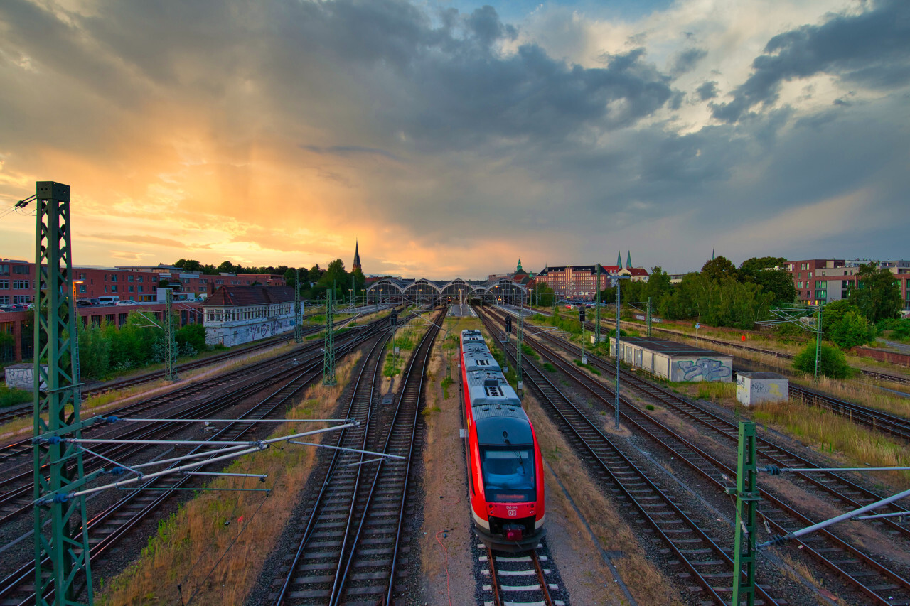 Mainstation in Lübeck by Germany