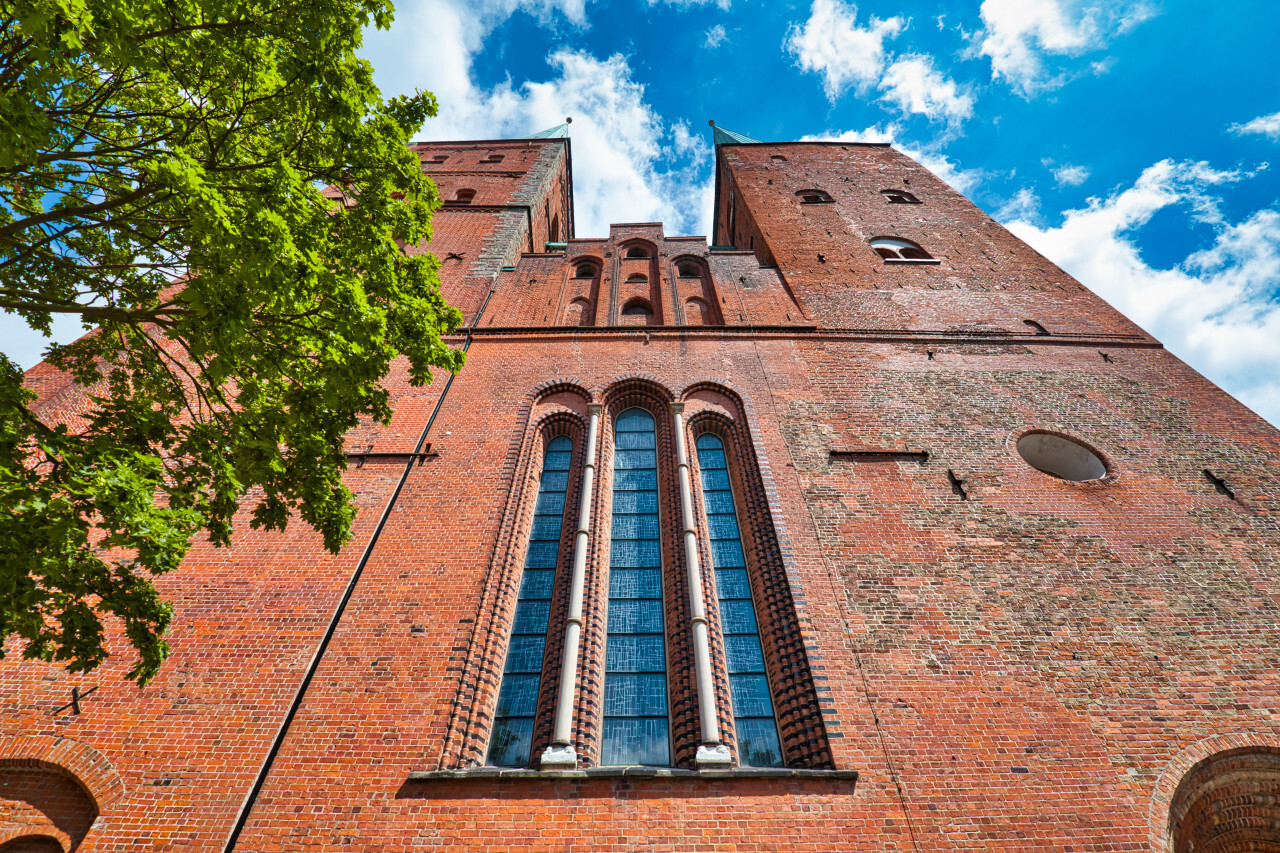 Beautiful cathedral of the hanseatic city of Lübeck - Dom zu Lübeck