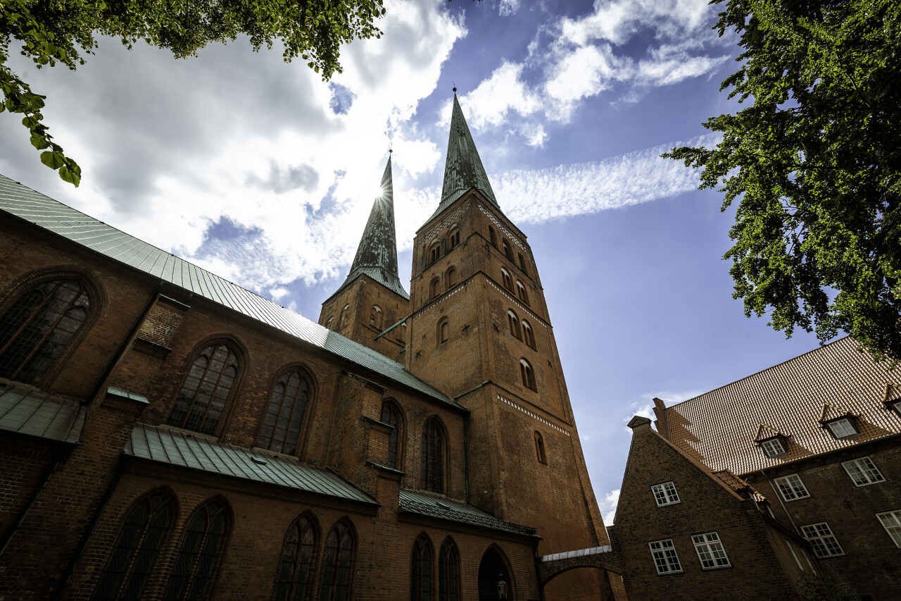 beautiful cathedral of the hanseatic city of lubeck