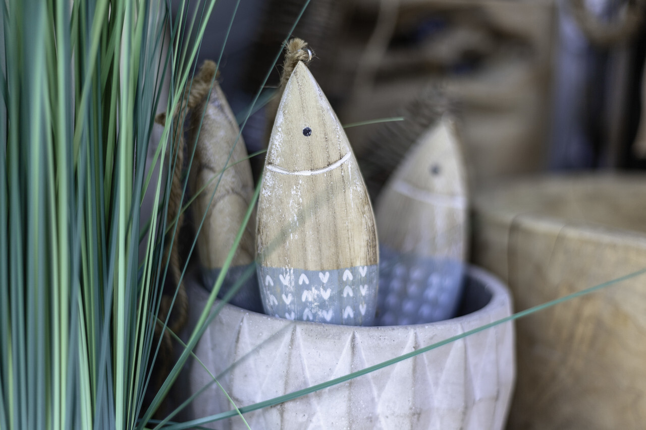 maritime decoration wooden fish