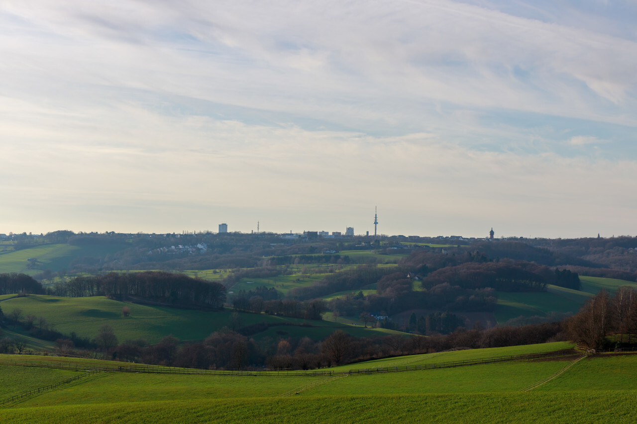 View of Wuppertal from Velbert Langenberg