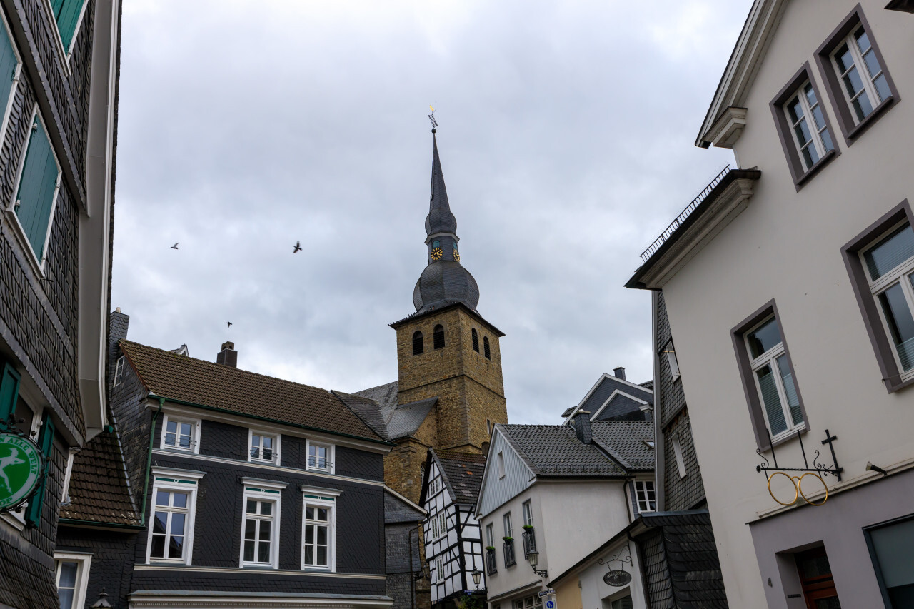 Medieval old town Langenberg by Velbert in Germany