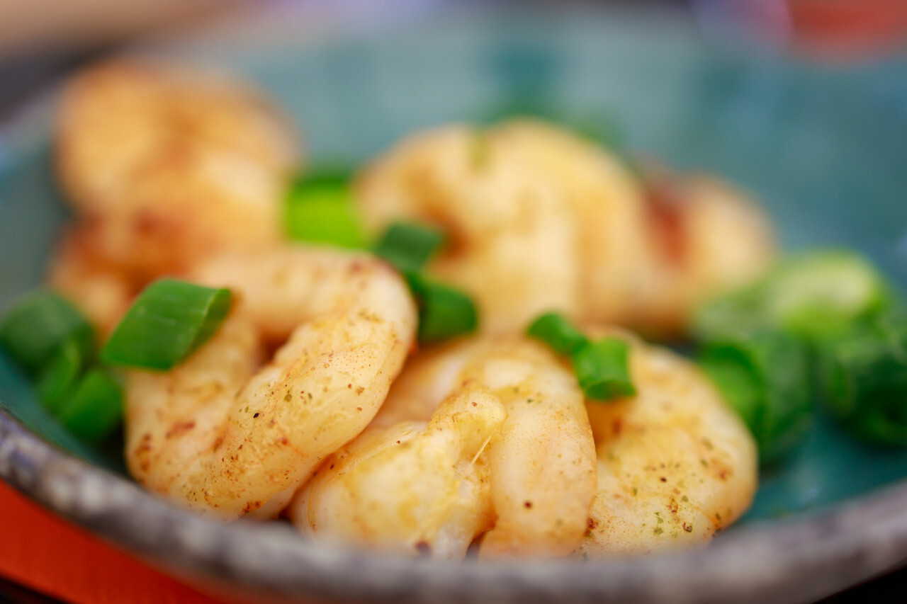 Prawns in garlic oil