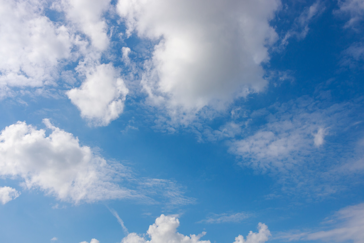 Blue Sky with white Clouds for sky replacement