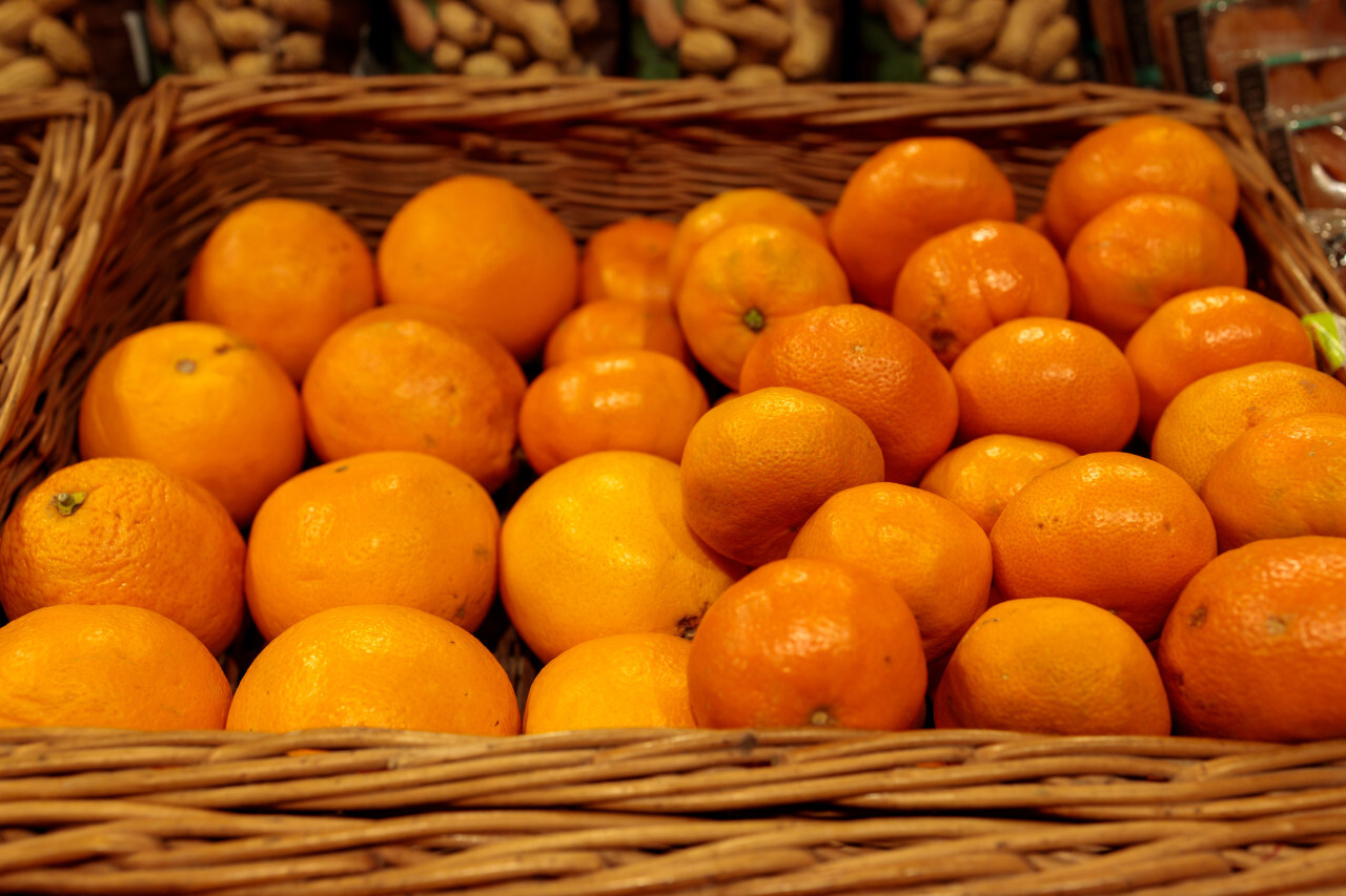 Mandarins in a basket